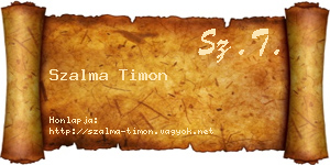 Szalma Timon névjegykártya